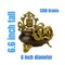 Brass Laxmi Urli Bowl 6.6 Inch – Indian Ethnic Lakshmi Urli Bowls for Floating Flowers, Home Temple Decor, Center Table, Pooja Room, Diwali Decoration, Showpiece, Housewarming Gift